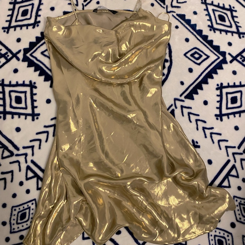Zara Rhinestone Strap Mini Dress